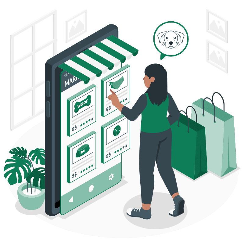 E-commerce website development project preview